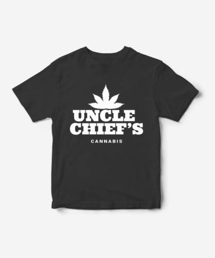 Uncle Chief's Original Black T-Shirt Front
