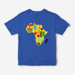 Uncle Chief's African Continent T-Shirt in Blue Color
